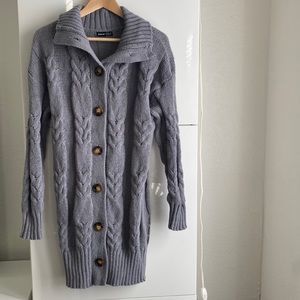 Cable Knit Drop Shoulder Cardigan